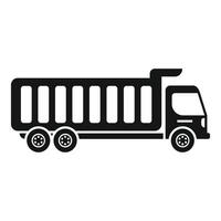 Large empty dump truck waiting for loading at construction site vector