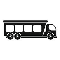 Airport shuttle bus taking passengers to terminal vector