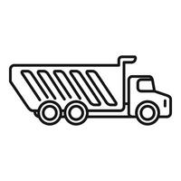 Big dump truck working on a construction site vector