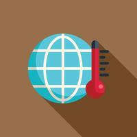 Thermometer showing increasing global warming effect vector