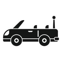 Radio controlled toy car with open roof driving vector