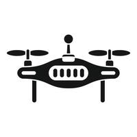 Modern drone hovering with four propellers vector
