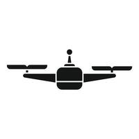 Drone flying with four propellers and antenna for control vector