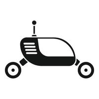 Mars rover exploring the surface of red planet icon vector