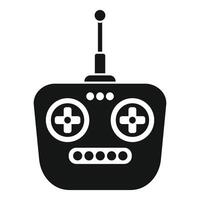 Black remote control for drone, car or other device icon vector