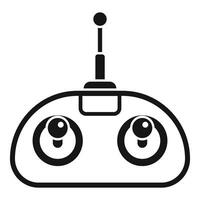 Radio remote control with antenna for drone vector