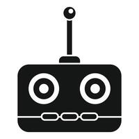 Radio remote control with antenna transmitting signals for toys and games vector