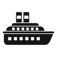 Big cruise ship sailing on the ocean vector