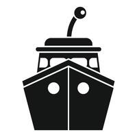 Big ship front view sailing on the sea vector