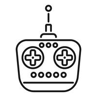 Remote control with antenna transmitting signals for drone or vehicle control vector