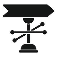 Street signpost showing direction with wind pointer icon vector