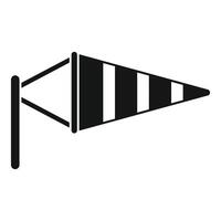 Simple icon of a windsock blowing in the wind vector