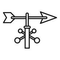 Weather vane showing wind direction with arrows and cardinal points icon vector