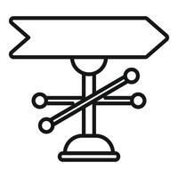 Street signpost with direction arrows showing the way vector