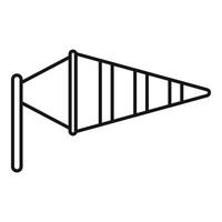 Windsock showing wind strength and direction on white background vector