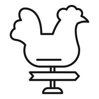 Chicken signpost showing direction for fresh eggs vector