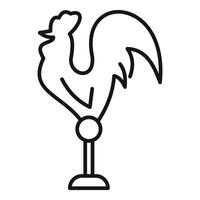 French rooster standing on a support is crowing loudly vector