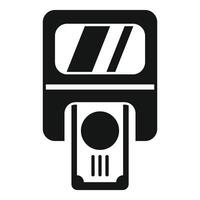Atm cash machine accepting banknote icon vector