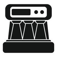 Modern coffee machine making fresh espresso icon vector