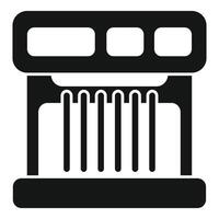 Professional 3d printer printing new object icon vector