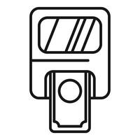 Atm is accepting a banknote for deposit or withdrawal vector