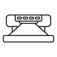 Scanner scanning document icon outline style vector