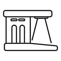 Empty security turnstile gate access control point icon vector