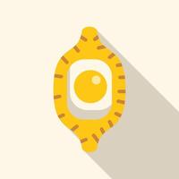 Yellow lemon fruit showing segments illustration vector