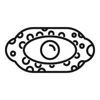 Microscope bacterium showing cell membrane and nucleus vector