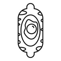 Avocado toast icon representing healthy breakfast with bread and green fruit vector