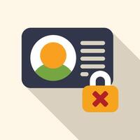 Online identity protection showing user account being locked vector