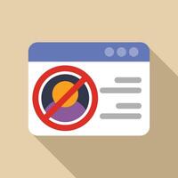 Website showing user account blocked from accessing online service vector