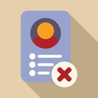 User profile being deleted, access denied, invalid profile, cyber security concept vector