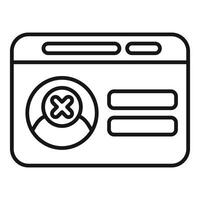 Website account being deleted showing user removed from platform vector
