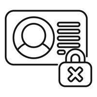 Blocked account showing digital identity theft and online fraud vector