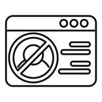 Webpage showing user account blocked, access denied, account suspended vector