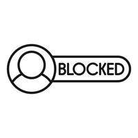 User account is blocked showing internet security problem vector