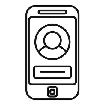 Smartphone showing user profile interface for social media app vector