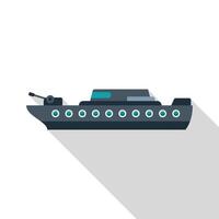 Long passenger boat is floating on the water vector