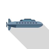 Large submarine floating in deep blue ocean water vector
