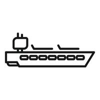 Big container ship delivering cargo across ocean vector