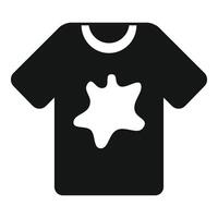 Black t shirt with a stain showing concept of laundry vector