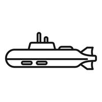 Military submarine floating in the ocean depths vector