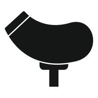 Black glyph style icon of a spot light facing up vector