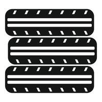 Stack of three tires for transportation and automotive industry vector