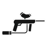 Paintball gun with compressed air tank for shooting game vector