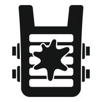 Blacksmith dirty leather apron with stain icon vector