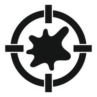 Sniper scope targeting a paint splash icon vector