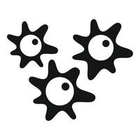 Simple virus icon showing three virus cells vector