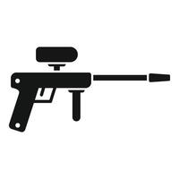 Paintball gun silhouette showing shooting sport equipment vector